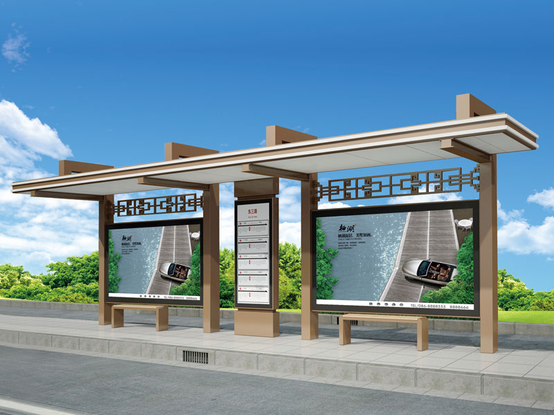 仿古候车亭灯箱
